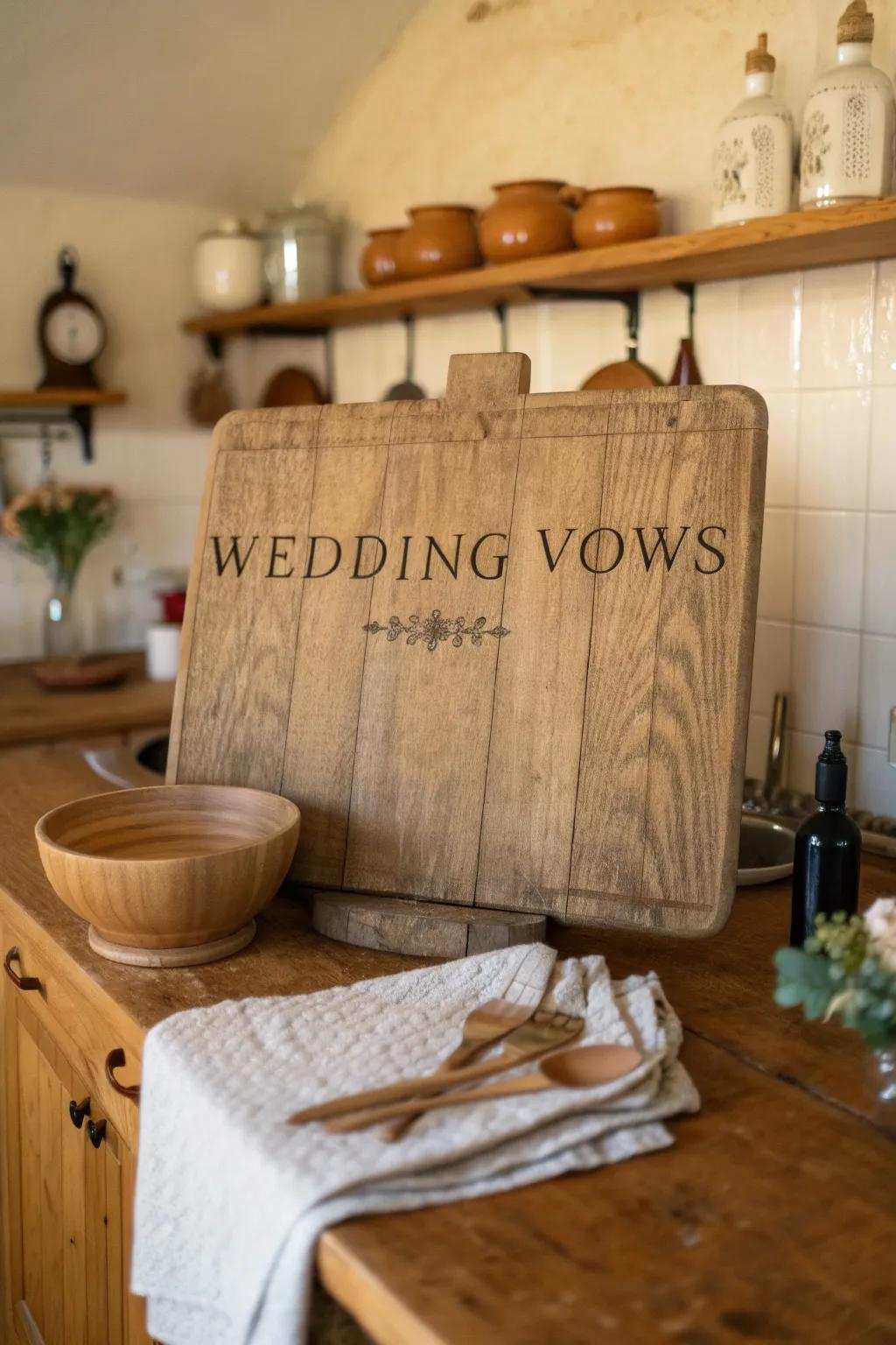 Countryside appeal through inscribed timber commitments in a welcoming cooking area.