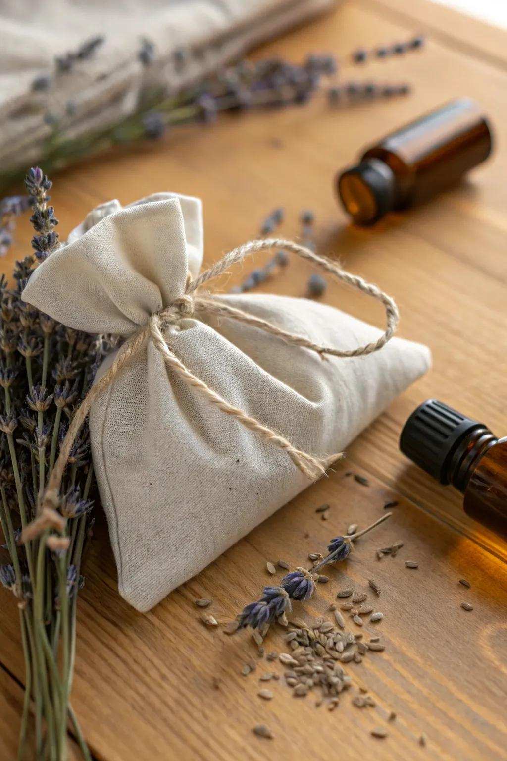 Craft the perfect blend of nature and simplicity with these DIY scented packets. A thoughtful Father's Day gift that adds a touch of calm to any drawer.