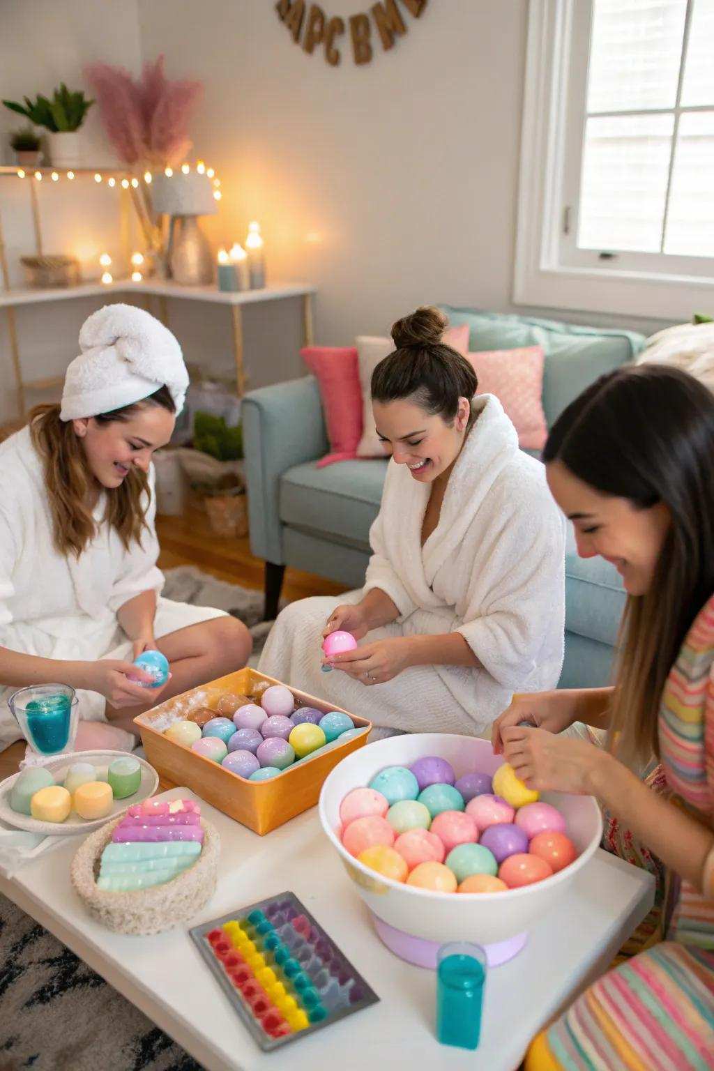 Crafting bath spheres introduces an artistic element to your spa evening.