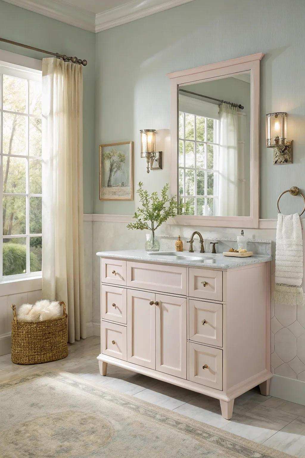 Create a tranquil space with subtle hues.