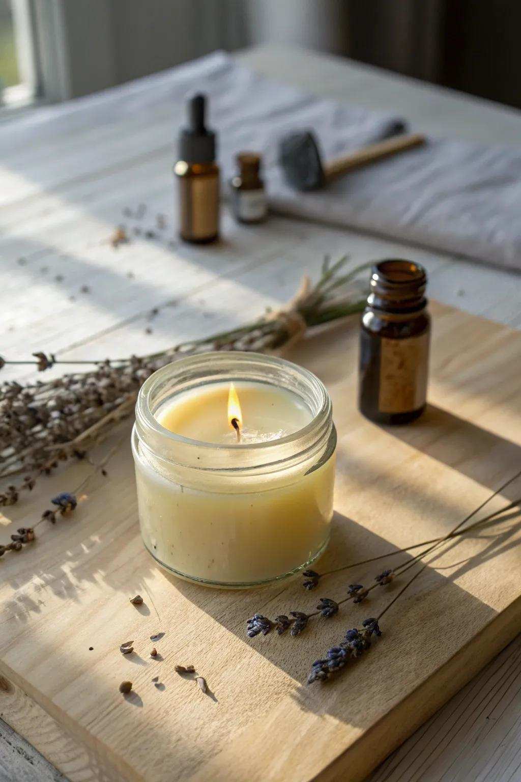 Create your personal retreat with handmade scented candles.