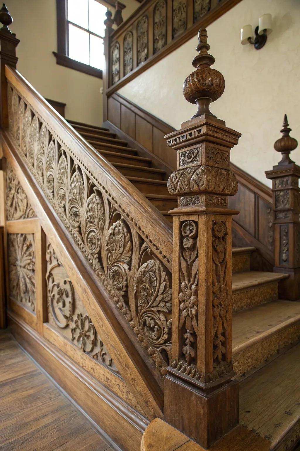 Creative components convert your staircase right into a task of art.
