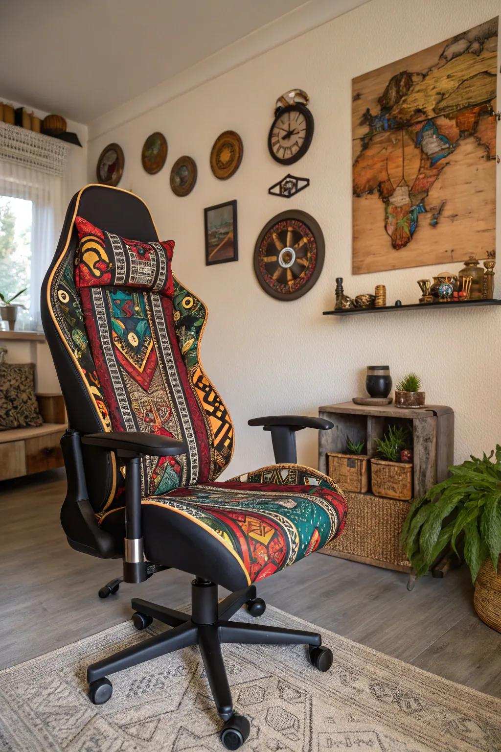 Cultural influences for a globally inspired gaming space.