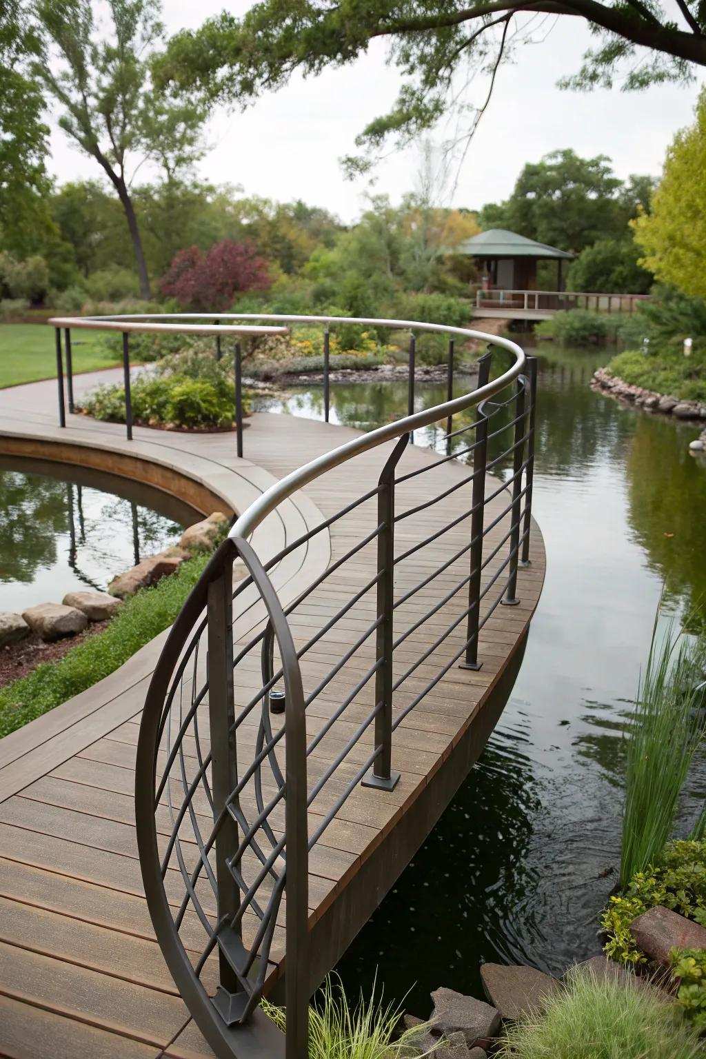 Curved sidings offer a sophisticated and fluid design.