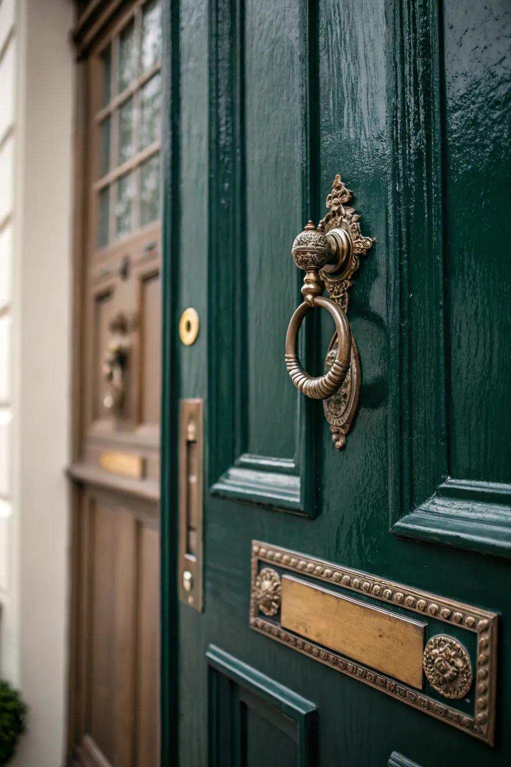 Decorative details inject personality into the entrance.