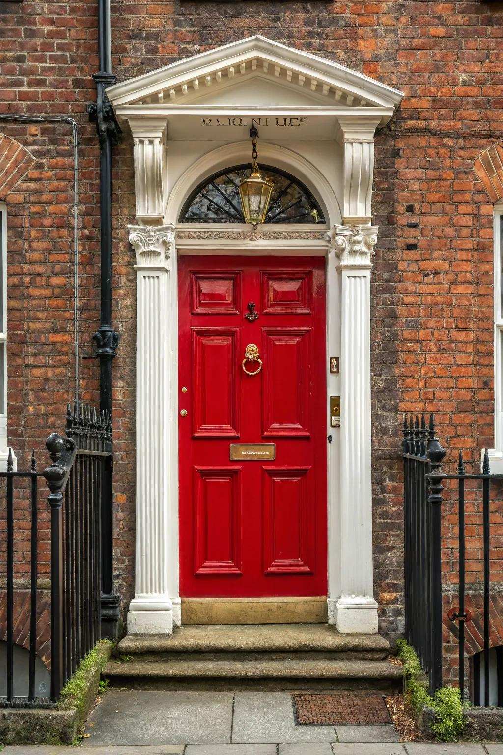 Deep, cozy tones establish a welcoming entrance with a traditional essence.