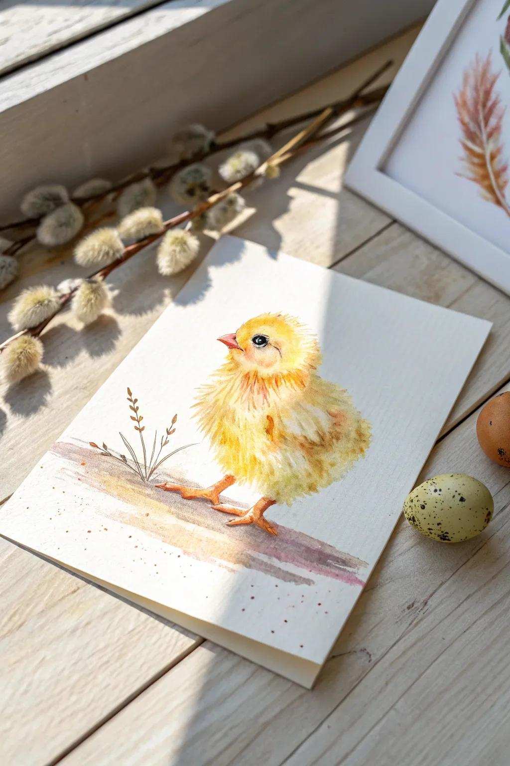 Delight in the cheerful charm of liquid color fledglings – simple, elegant, and beautifully crafted for Easter joy.