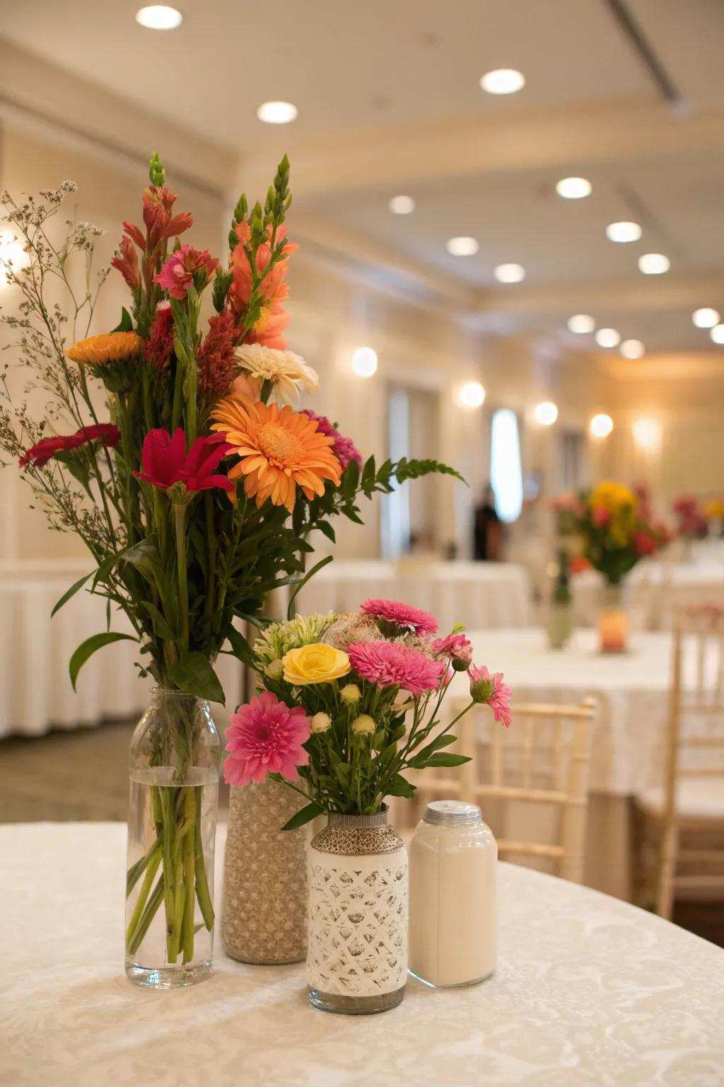 Design custom florals through handmade displays.