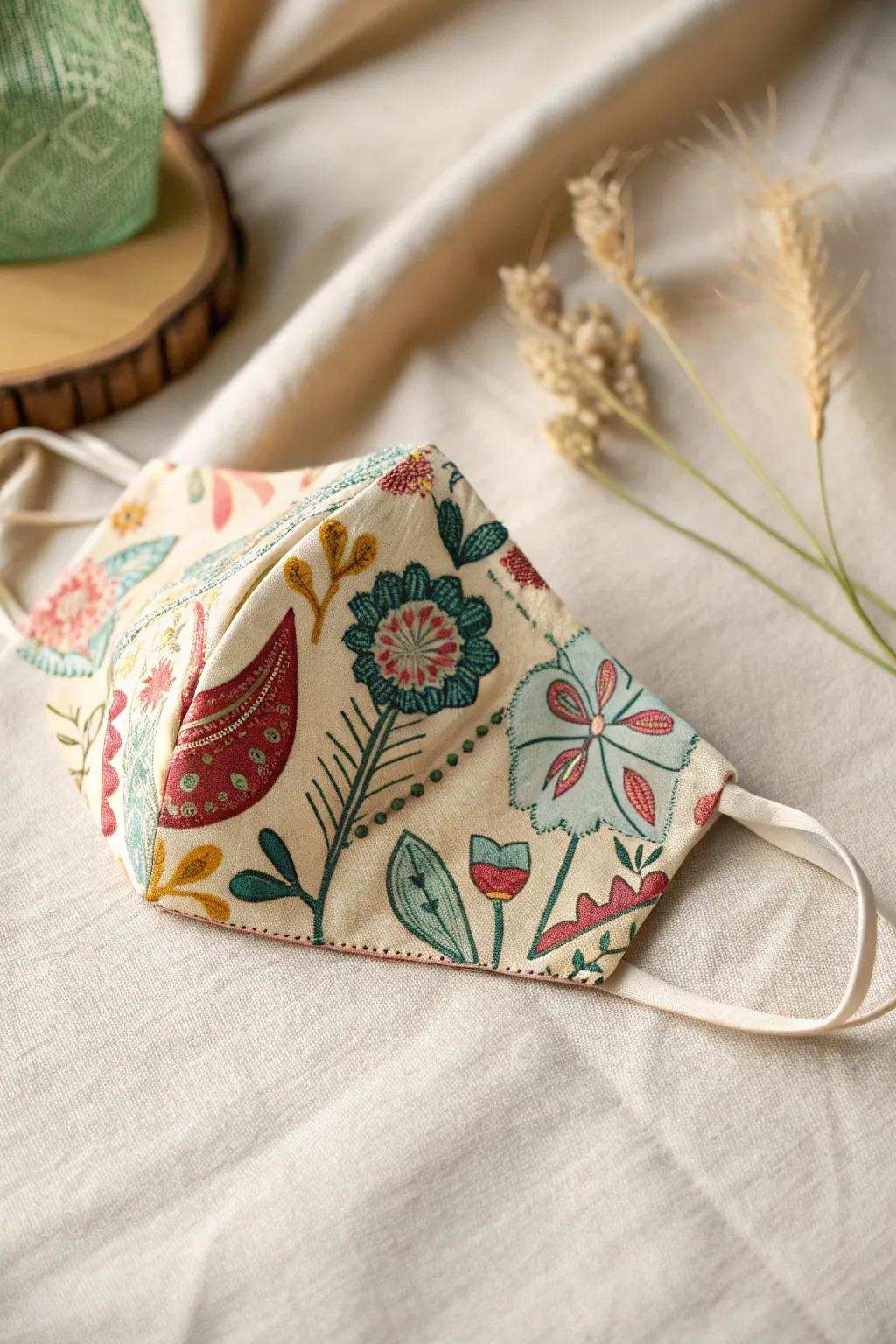 Design your own joy with vibrant, handmade textile masks.