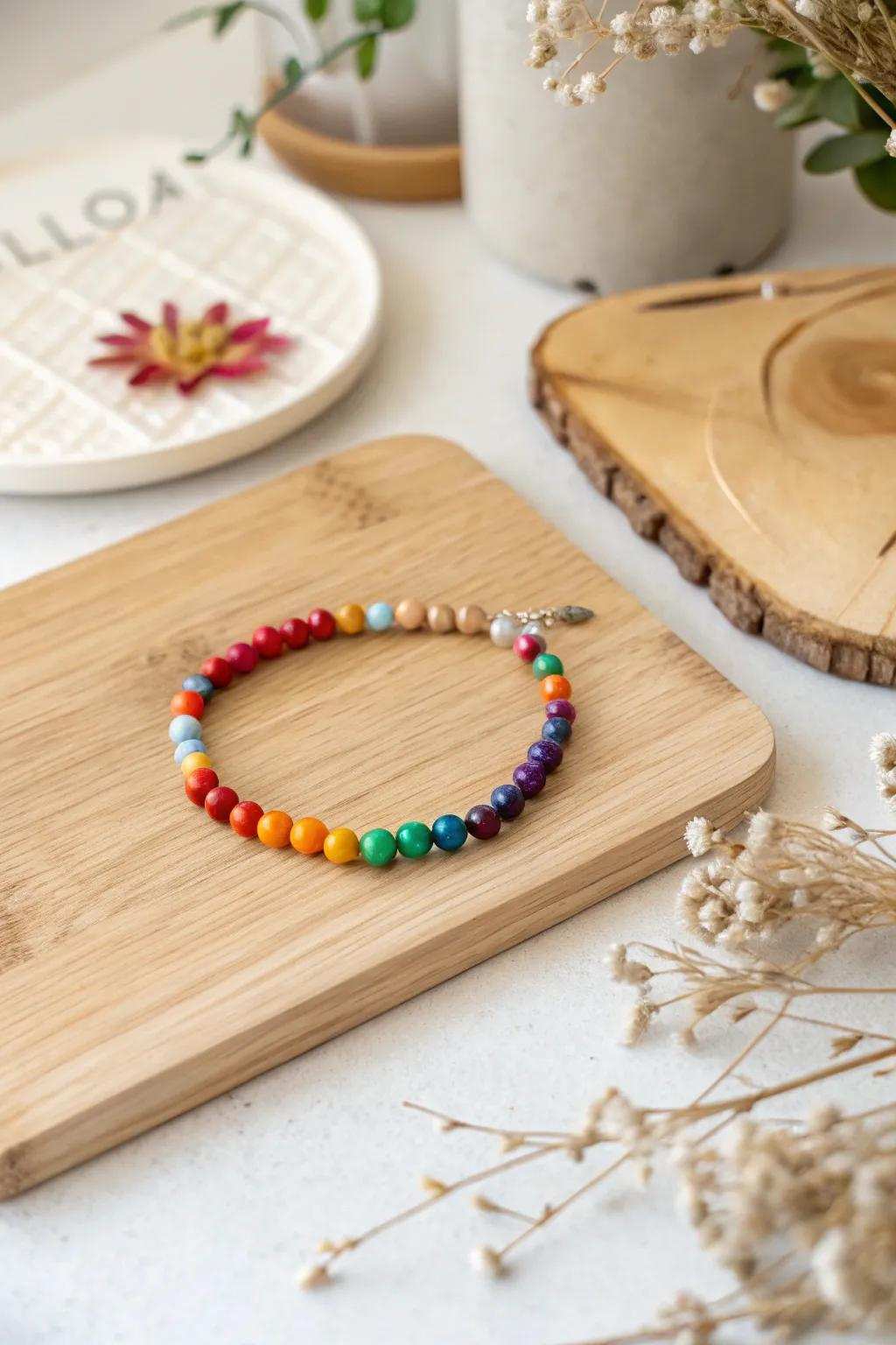 Design your own vibrant masterpiece with a lively mix of beads!
