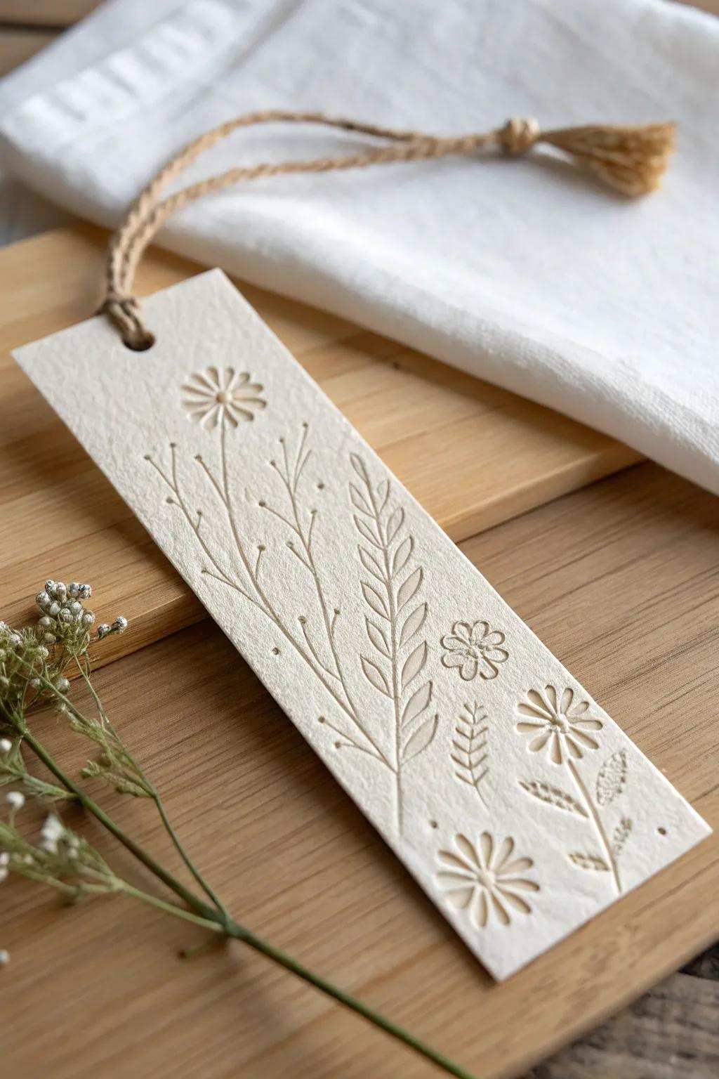Discover the beauty in simplicity with etched textures for your page savers.