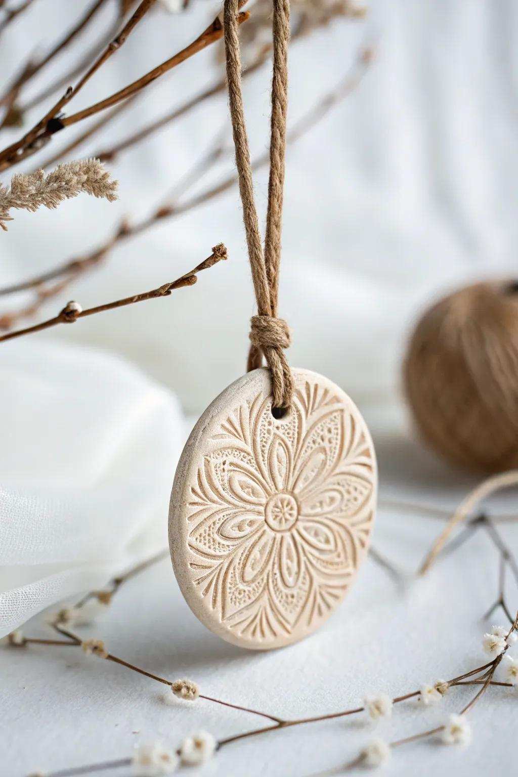 Discover the skill of simplicity with raised clay charms—where workmanship meets elegance.
