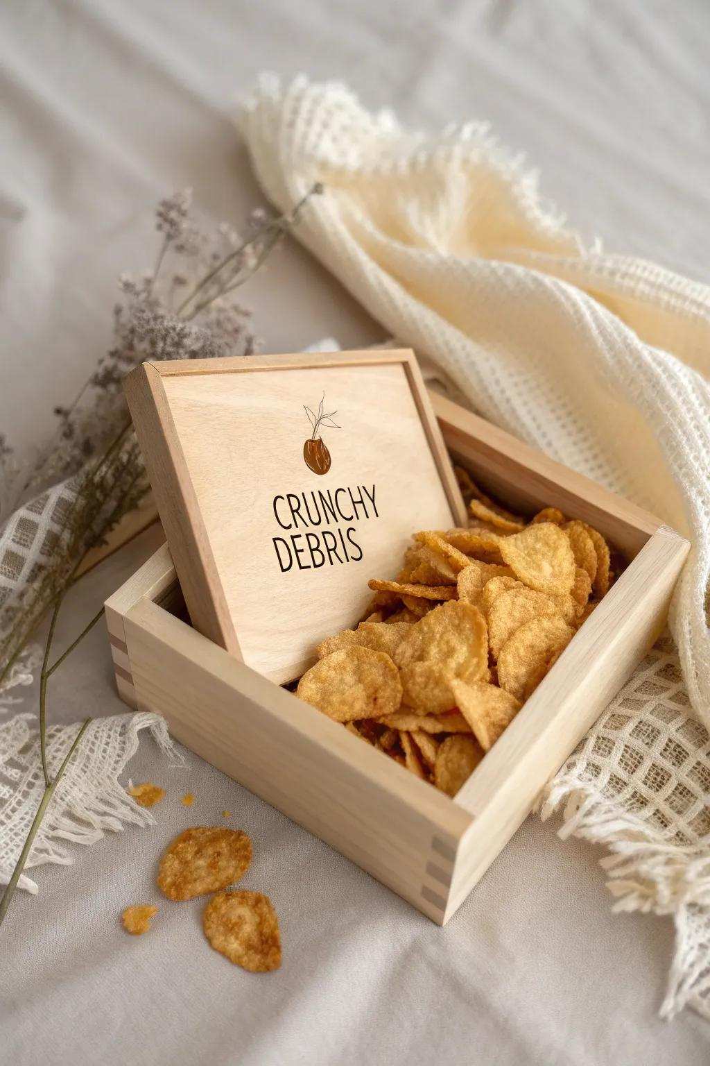 Discover the unexpected happiness of 'crunchy debris' in a beautifully crafted sensory experience.
