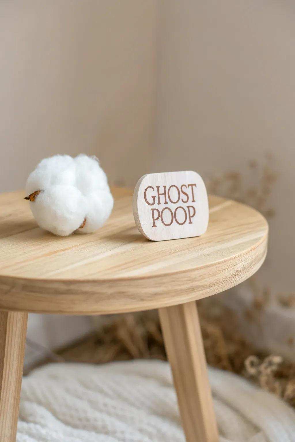 Discover the whimsical appeal of 'Ghost Debris'—a touch of nature's funny bone wrapped in minimalist beauty.