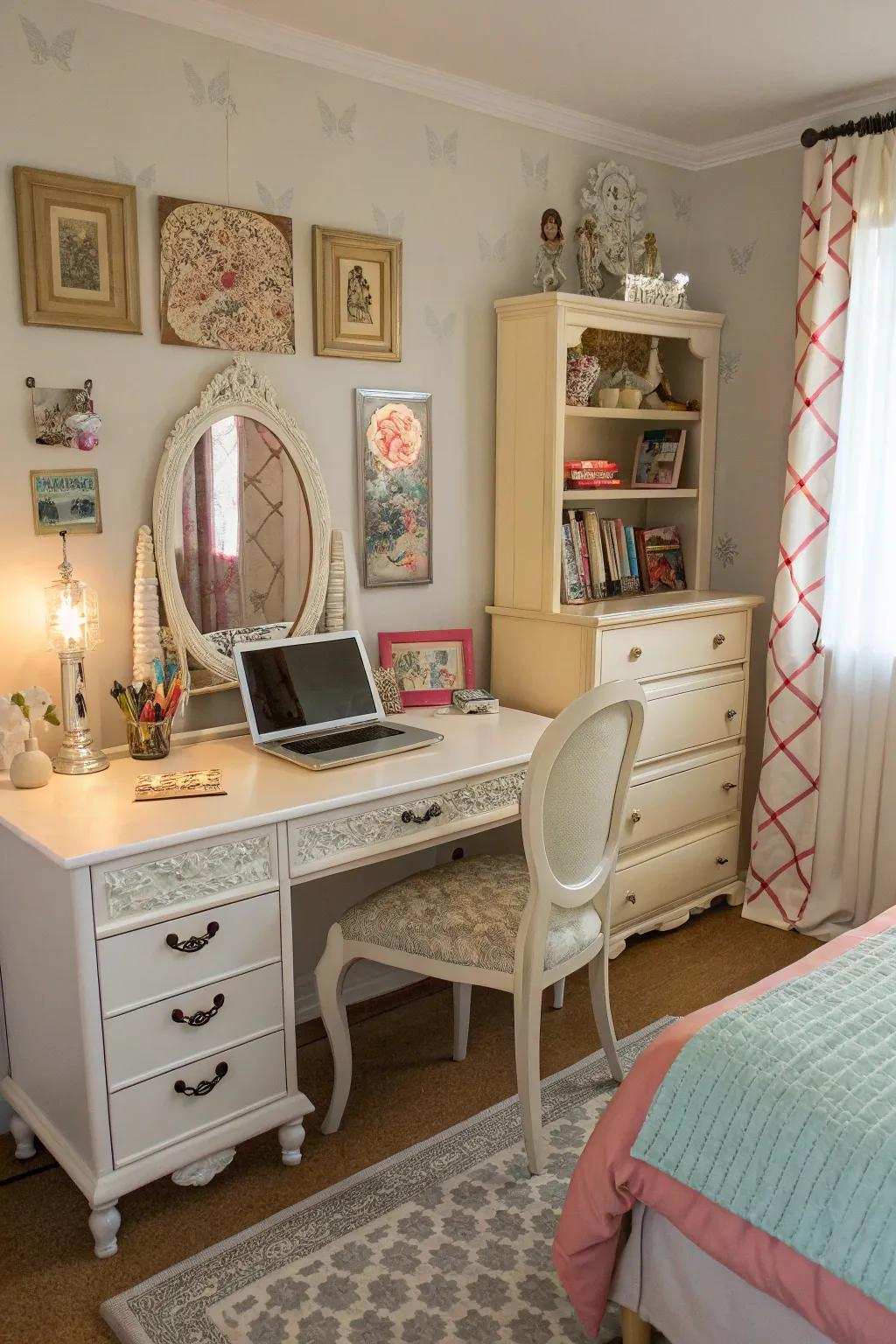 Diverse furniture includes character and style to the room.