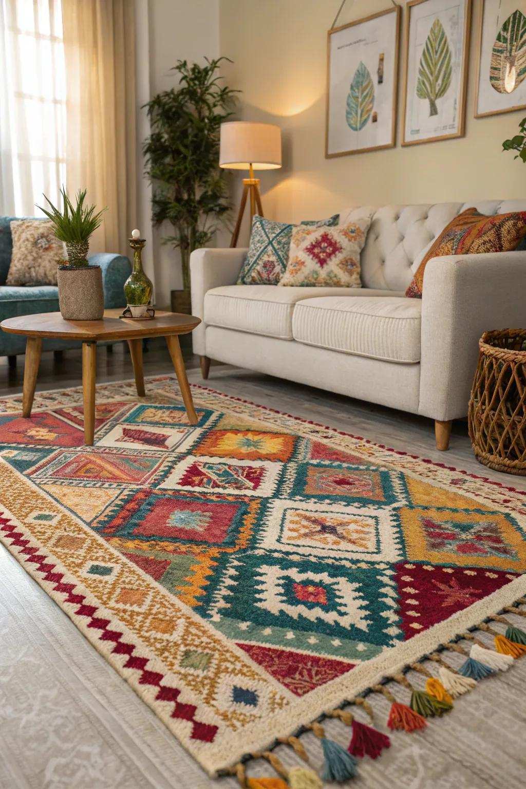 Diverse rug patterns add warmth and an Italian flair to your decor.