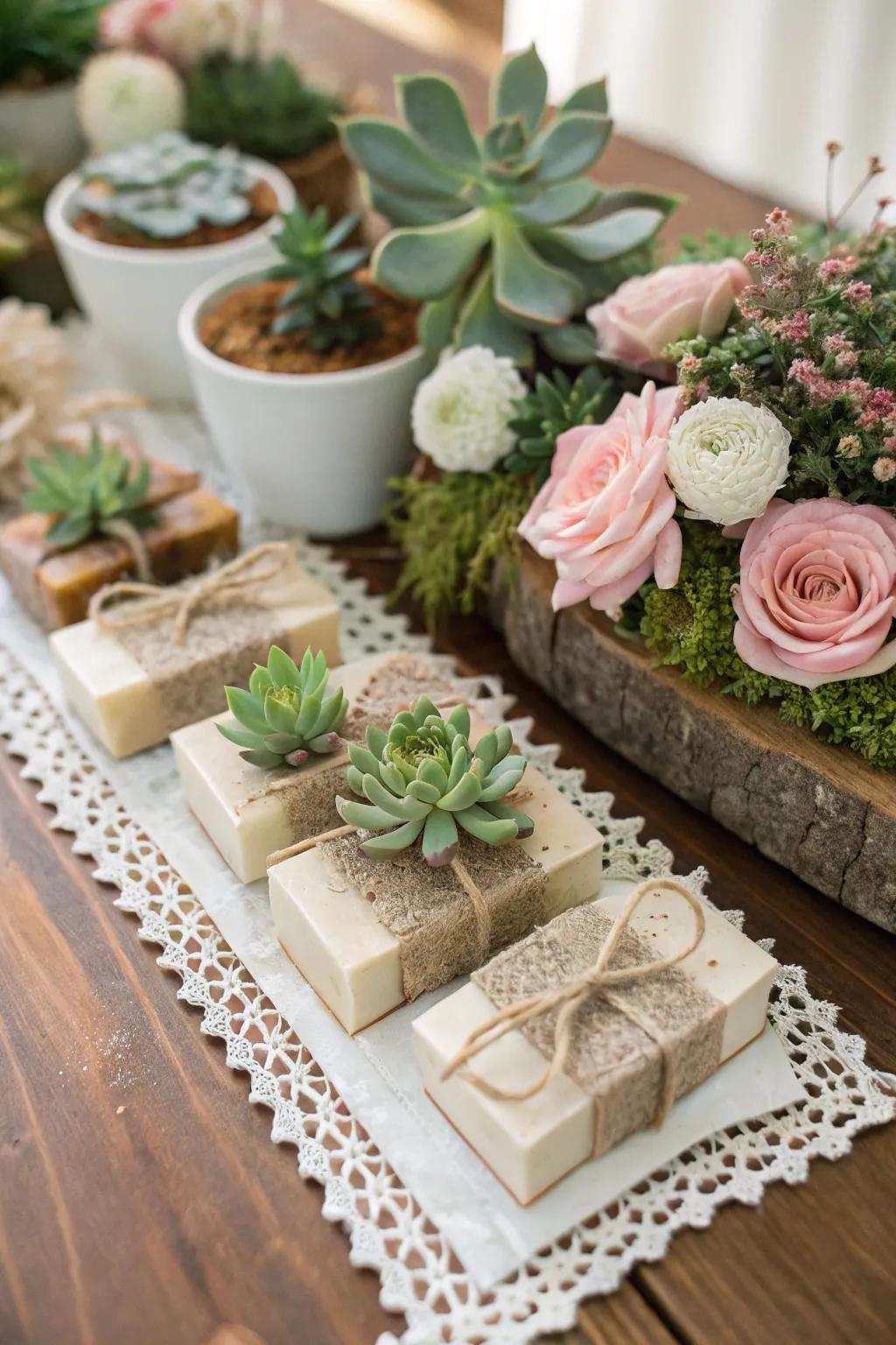 Eco-conscious favors leave a lasting impression.