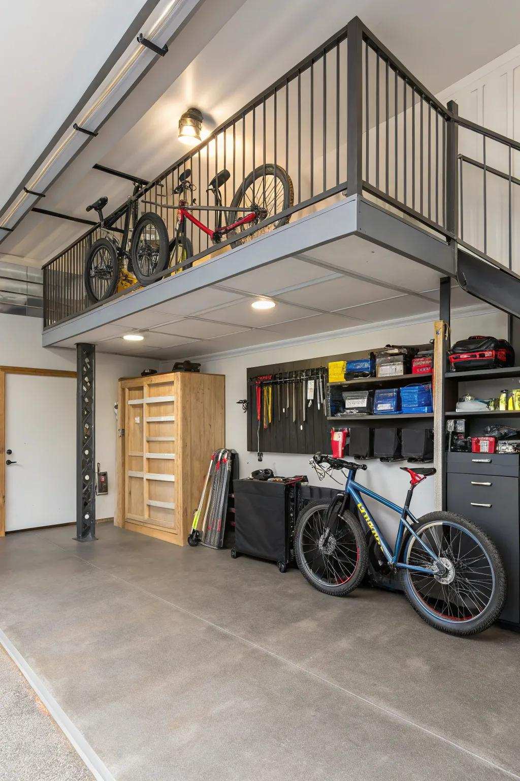 Effective utilization of space with a well-organized loft.