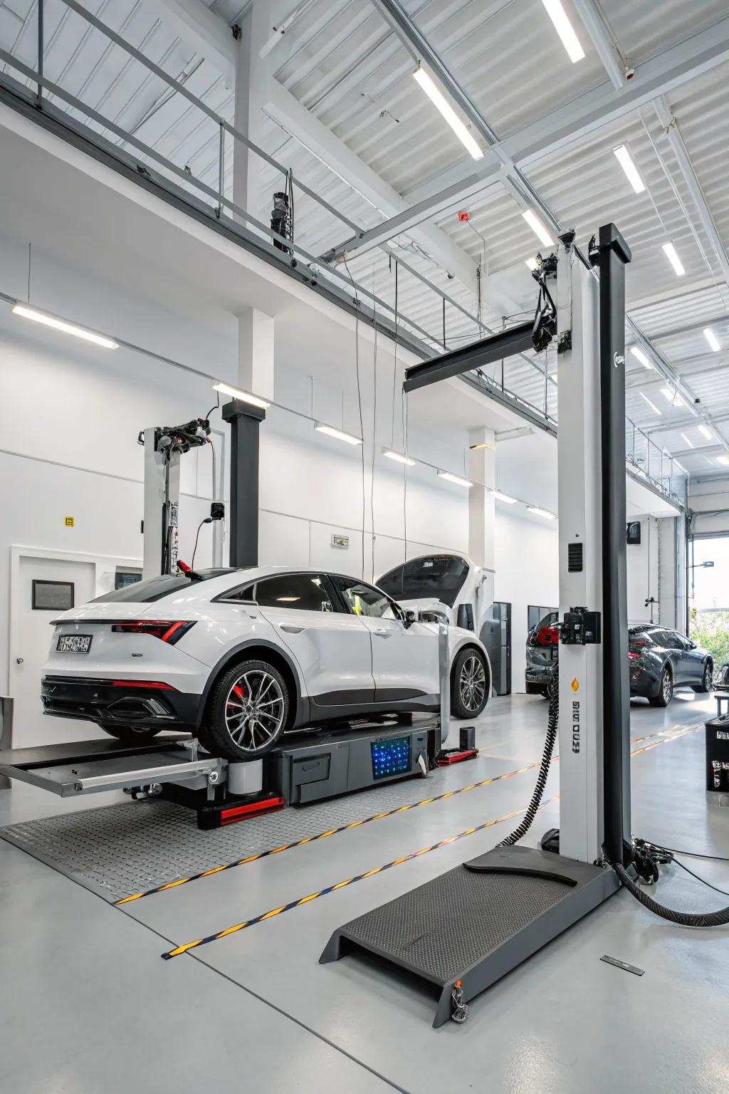 Electric lifts offer accuracy and convenience in contemporary garages.