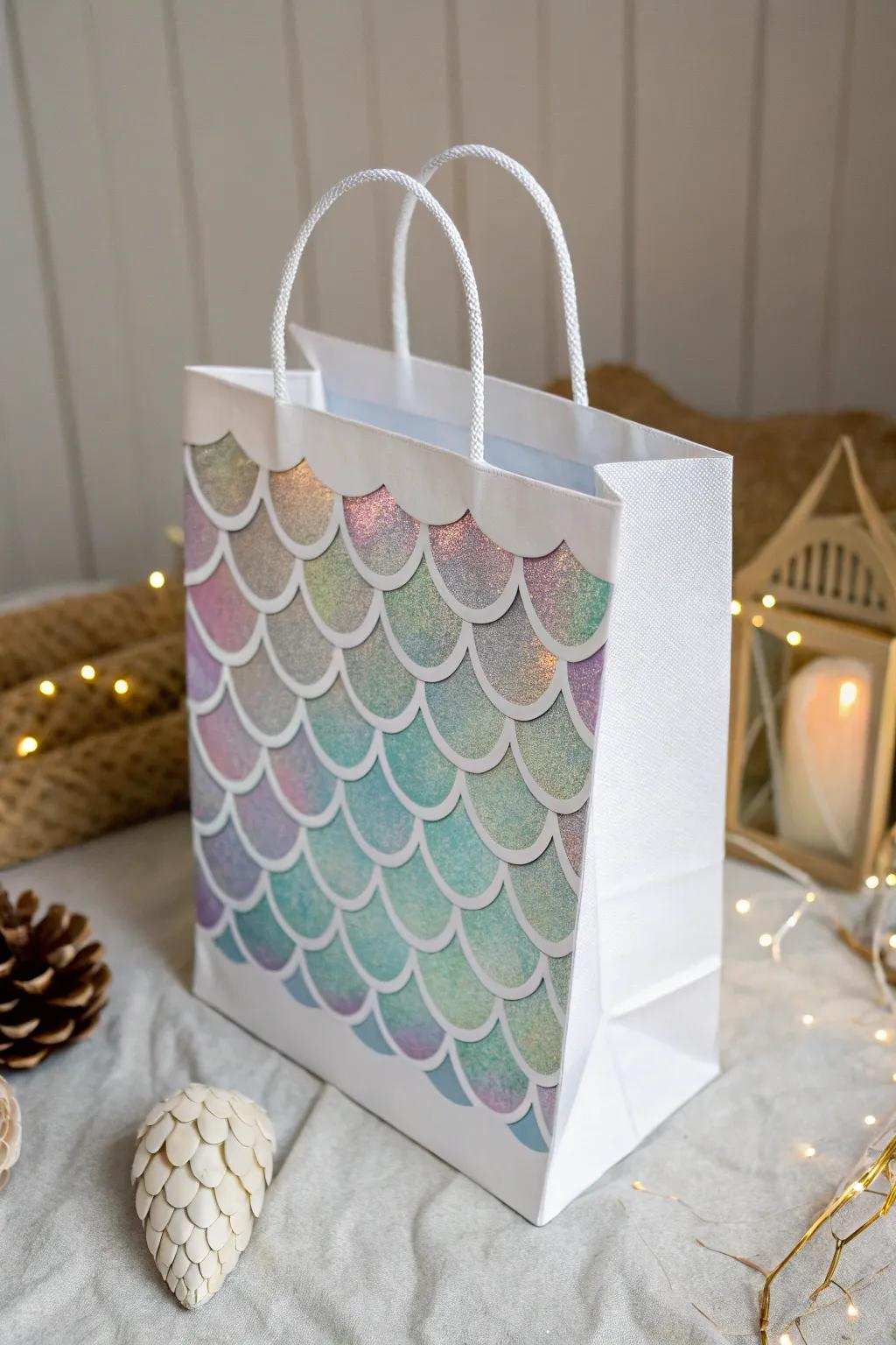 Elevate the everyday into the extraordinary with these mesmerizing mermaid scale favor sacks—ideal for introducing a hint of enchantment to any gathering!