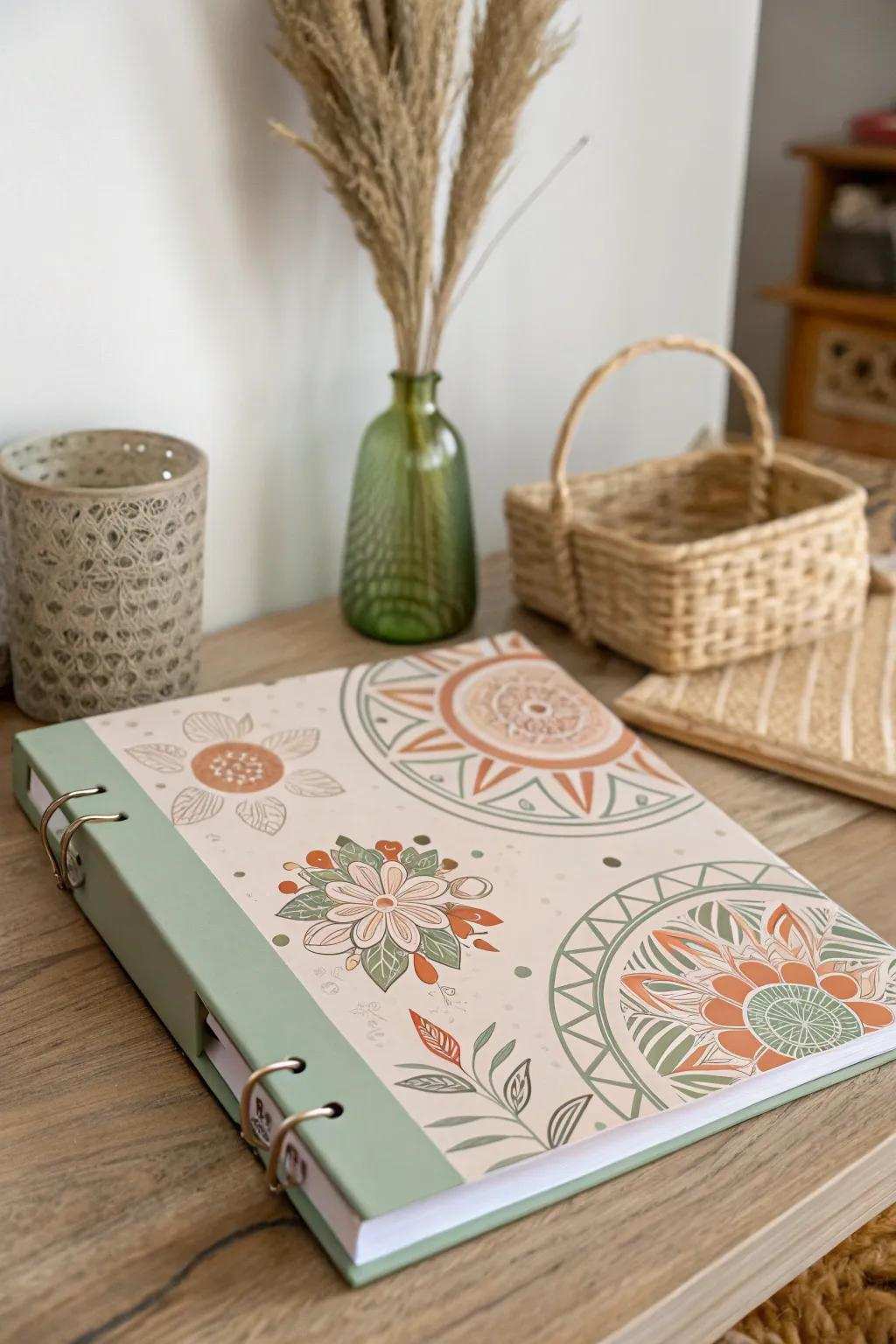 Elevate your binder game with stunning stencil designs that blend simplicity and boho charm.