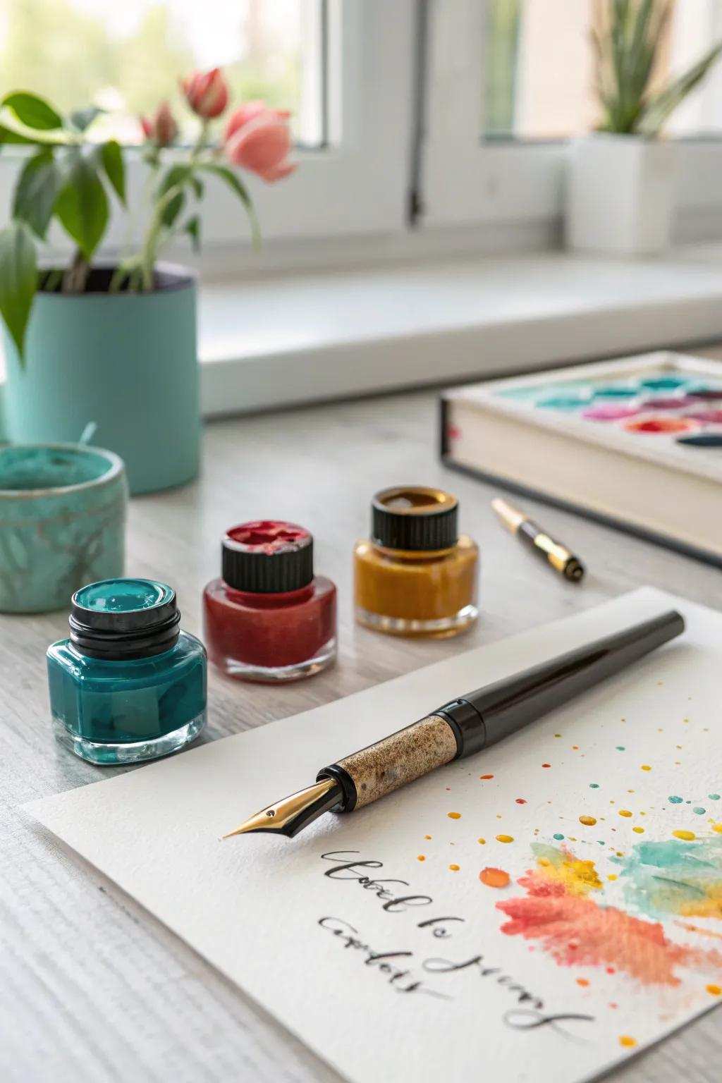 Elevate your calligraphy with a burst of vibrant color. Discover the art of colorful calligraphy.