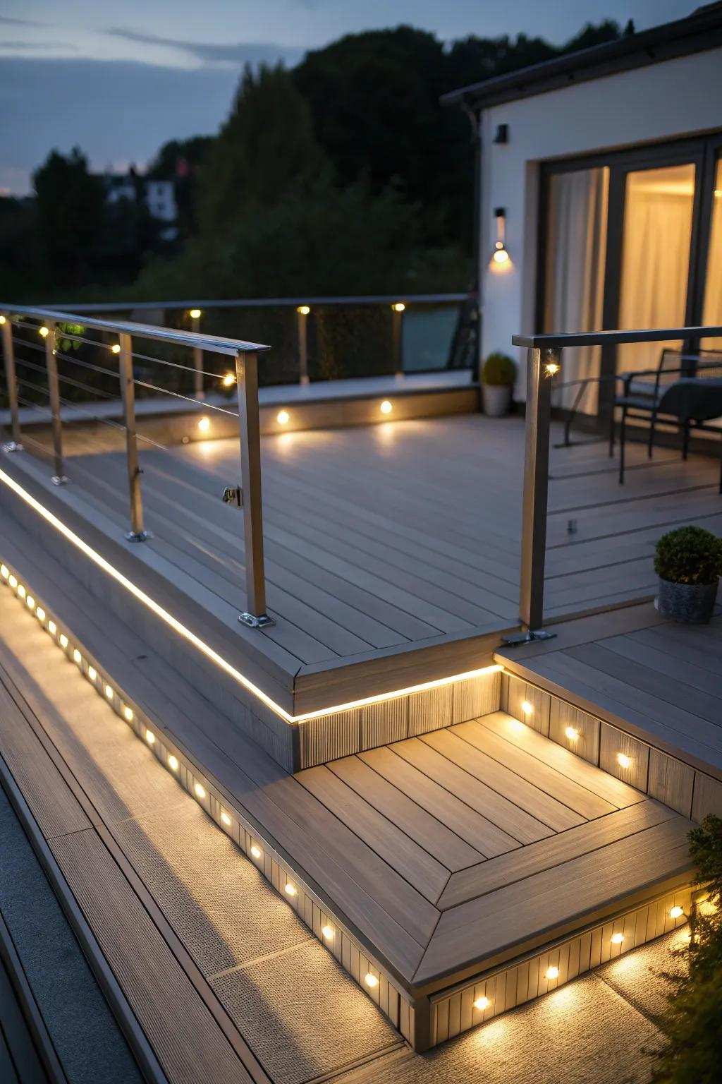 Elevate your deck with inventive illumination.
