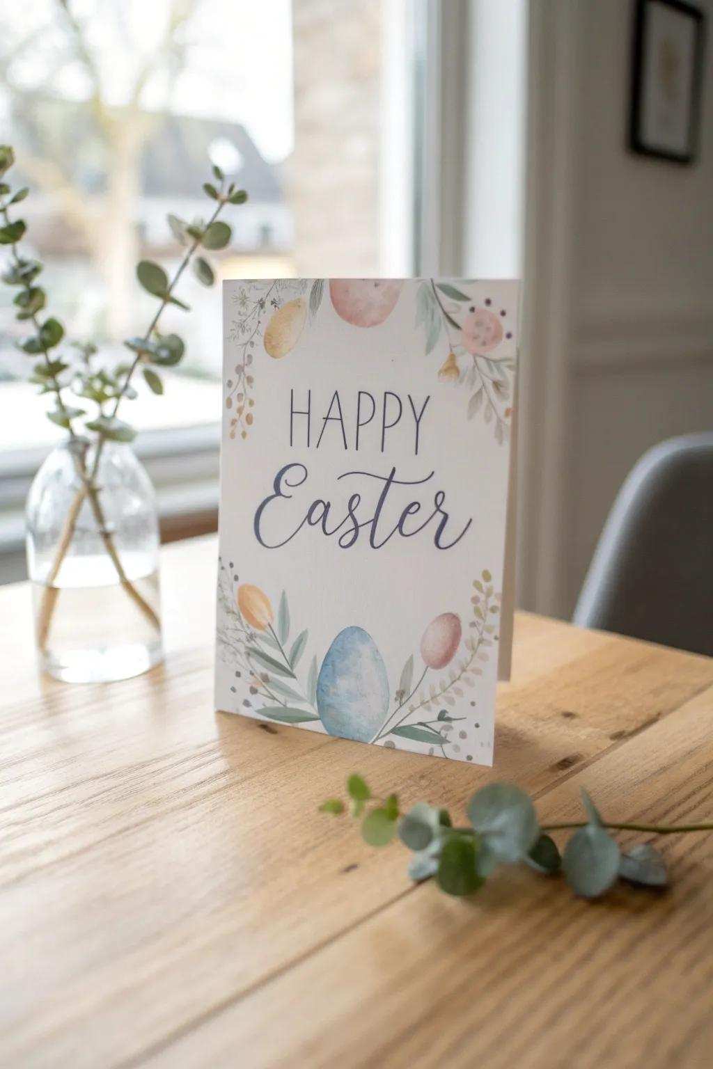 Elevate your Easter greetings with the art of handwritten elegance.