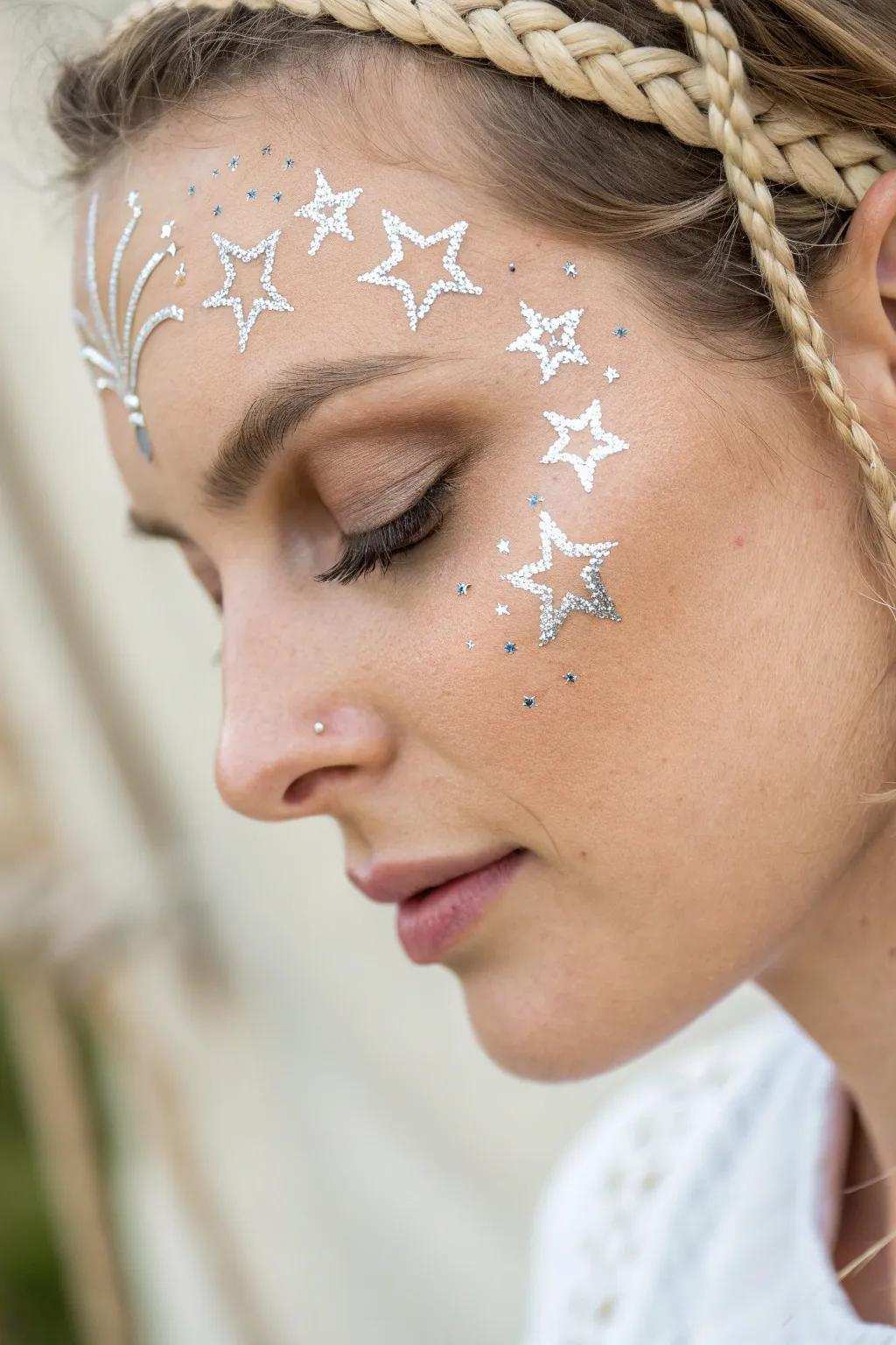 Elevate your fairy costume through enchanting facial pigment—wherein artistry converges with magic. 🌟✨