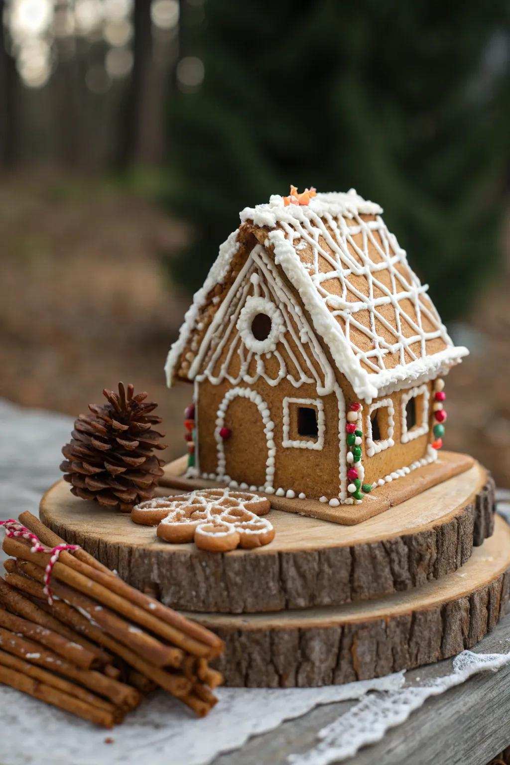 Elevate your holiday ornamentation using this enchanting gingerbread high-rise, where clarity encounters adventure!