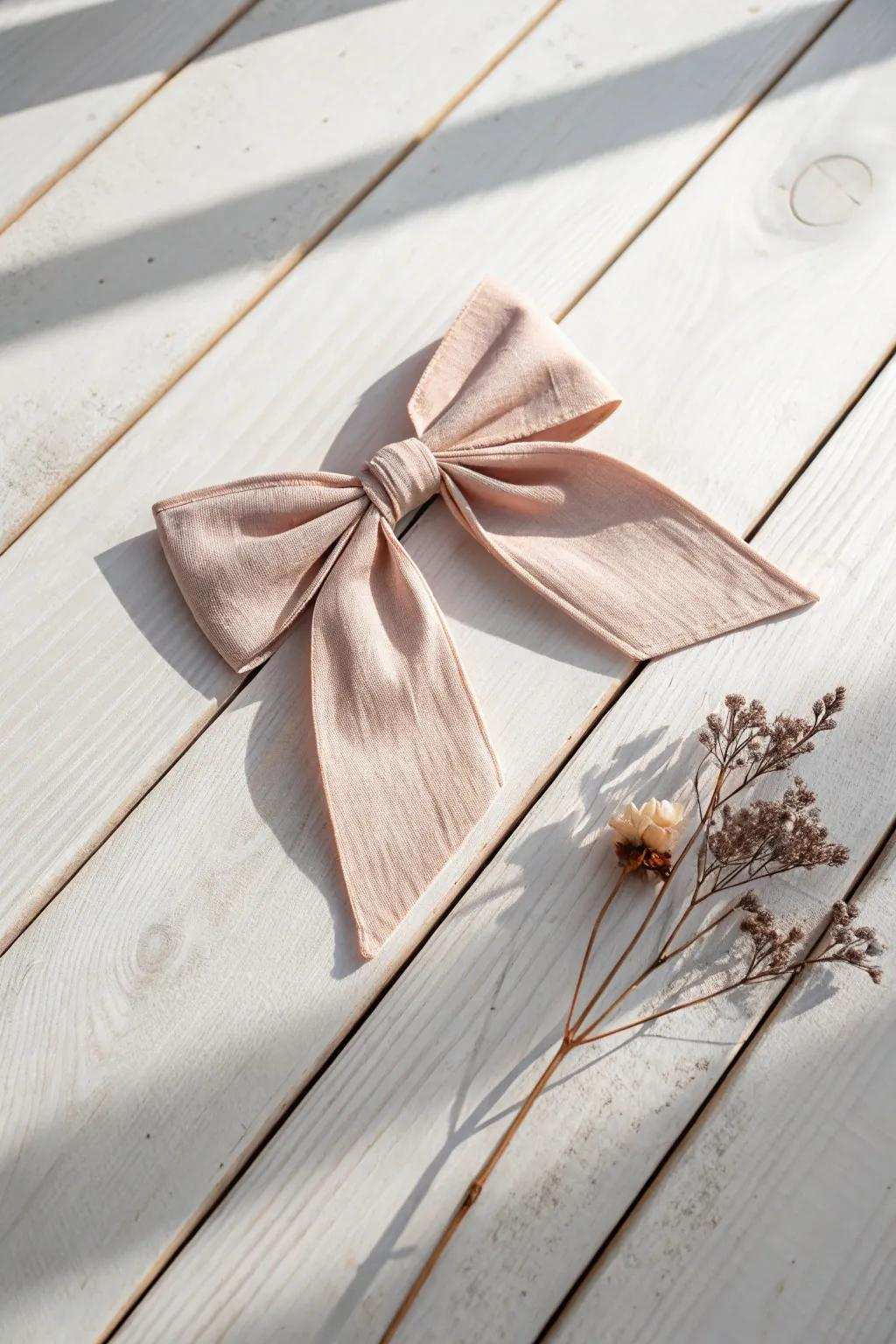 Elevate your ornamentation with the timeless grace of a thread-lined bow, ideal for incorporating a polished element to any environment.