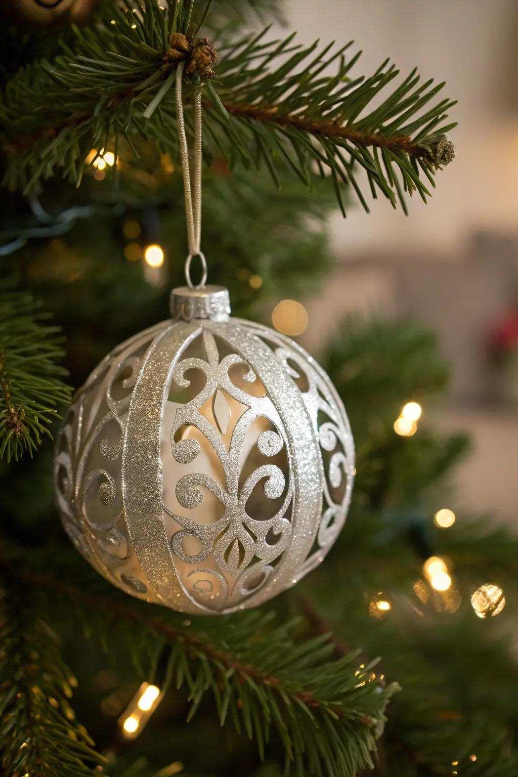 Elevate your respective holiday décor operating stunning steel sheet Christmas baubles.