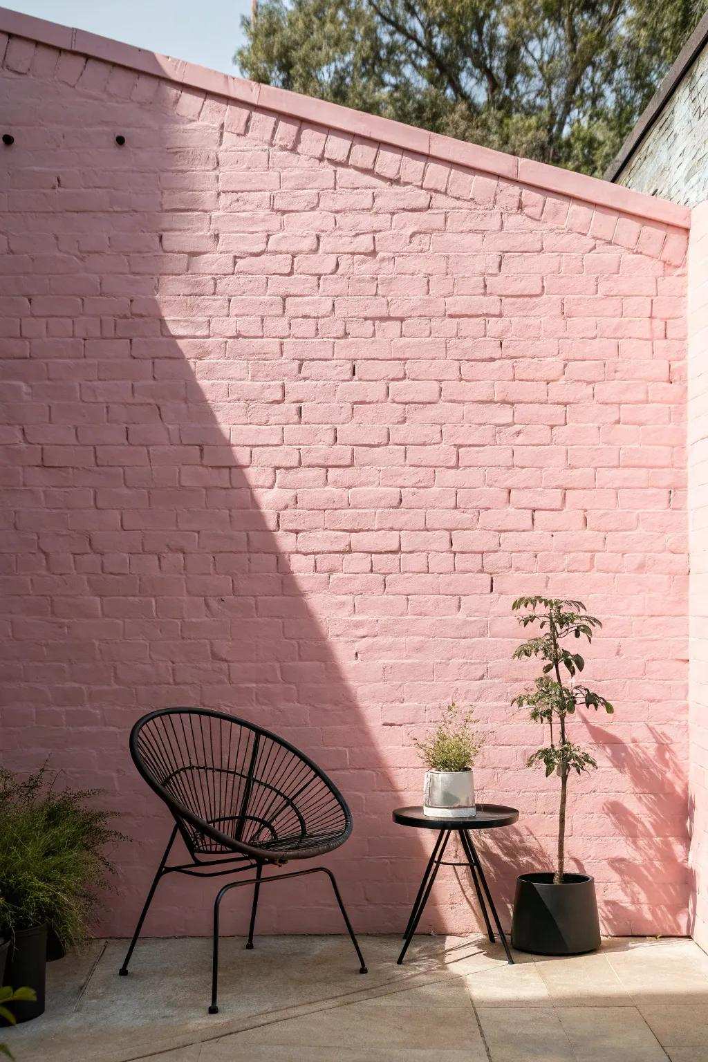Elevate your space with the elegance of delicate rose pink bricks. Perfect for a sophisticated, calming vibe.