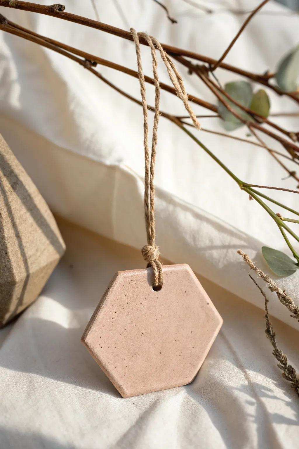 Elevate your space with the inherent charm of geometric clay charms.