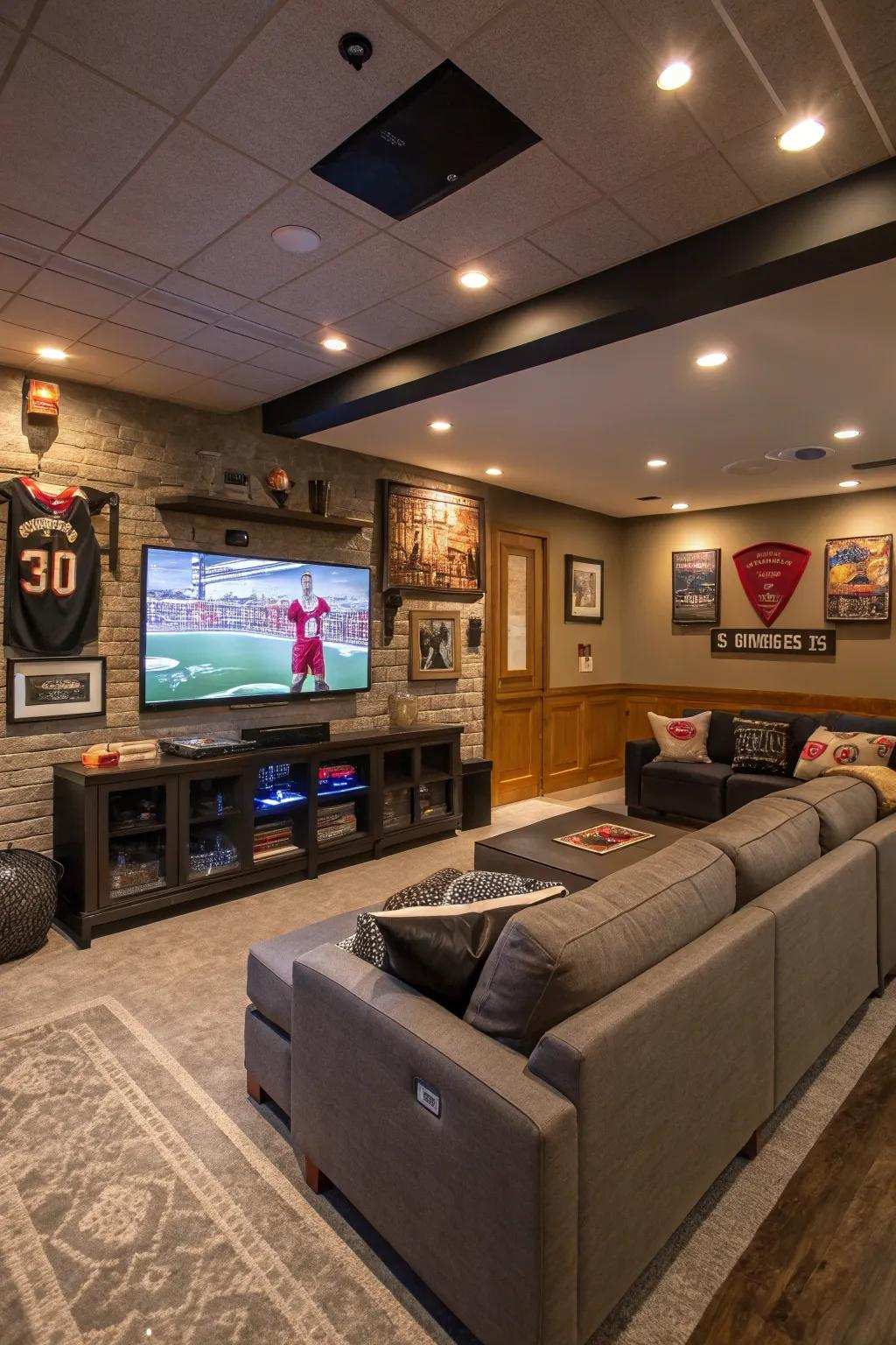 Embedded technology introduces ease to this modern man cave.