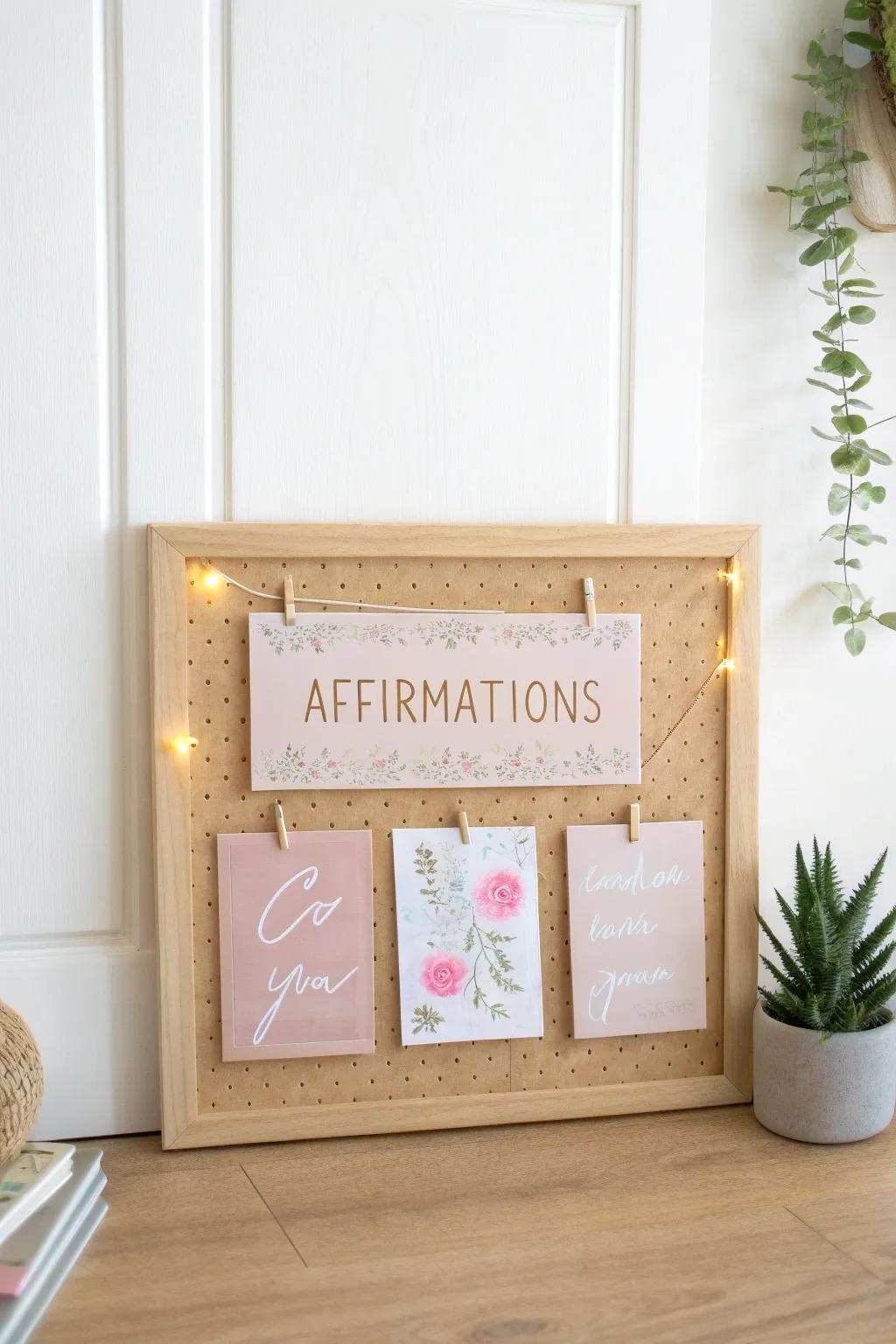 Embrace an optimistic and inventive outlook with a wonderfully understated display that promotes personal development.