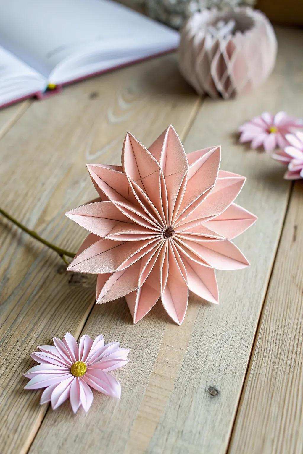 Embrace simplicity and joy with this charming paper daisy, a great combination of minimalist design and boho elegance.