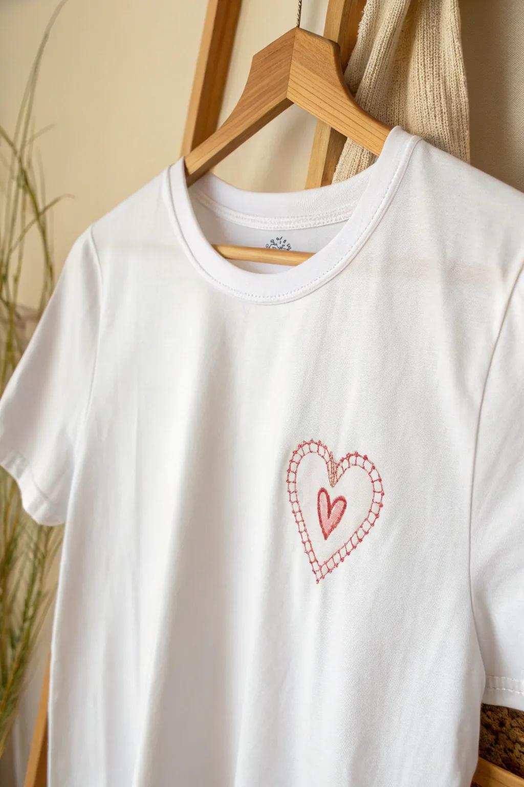 Embrace the affection with an element of artistry – a heart motif that conveys volumes in simplicity.