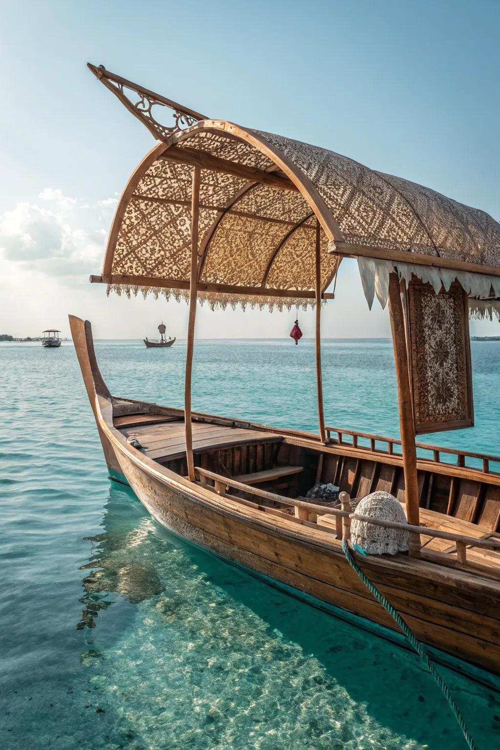 Embrace the artistry of shade with a drifting canopy – where artistry meets innovation on the open waters.