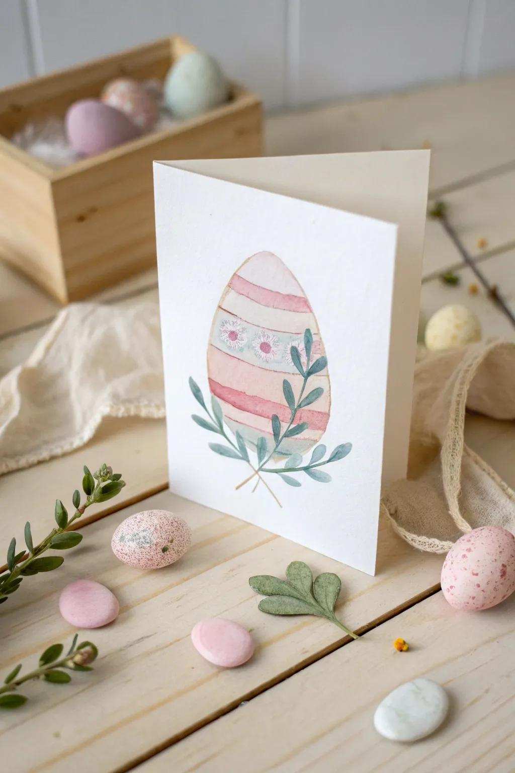 Embrace the beauty of mixed media through this textured liquid color Easter card, ideal for adding a touch of handmade elegance to your holiday greetings.