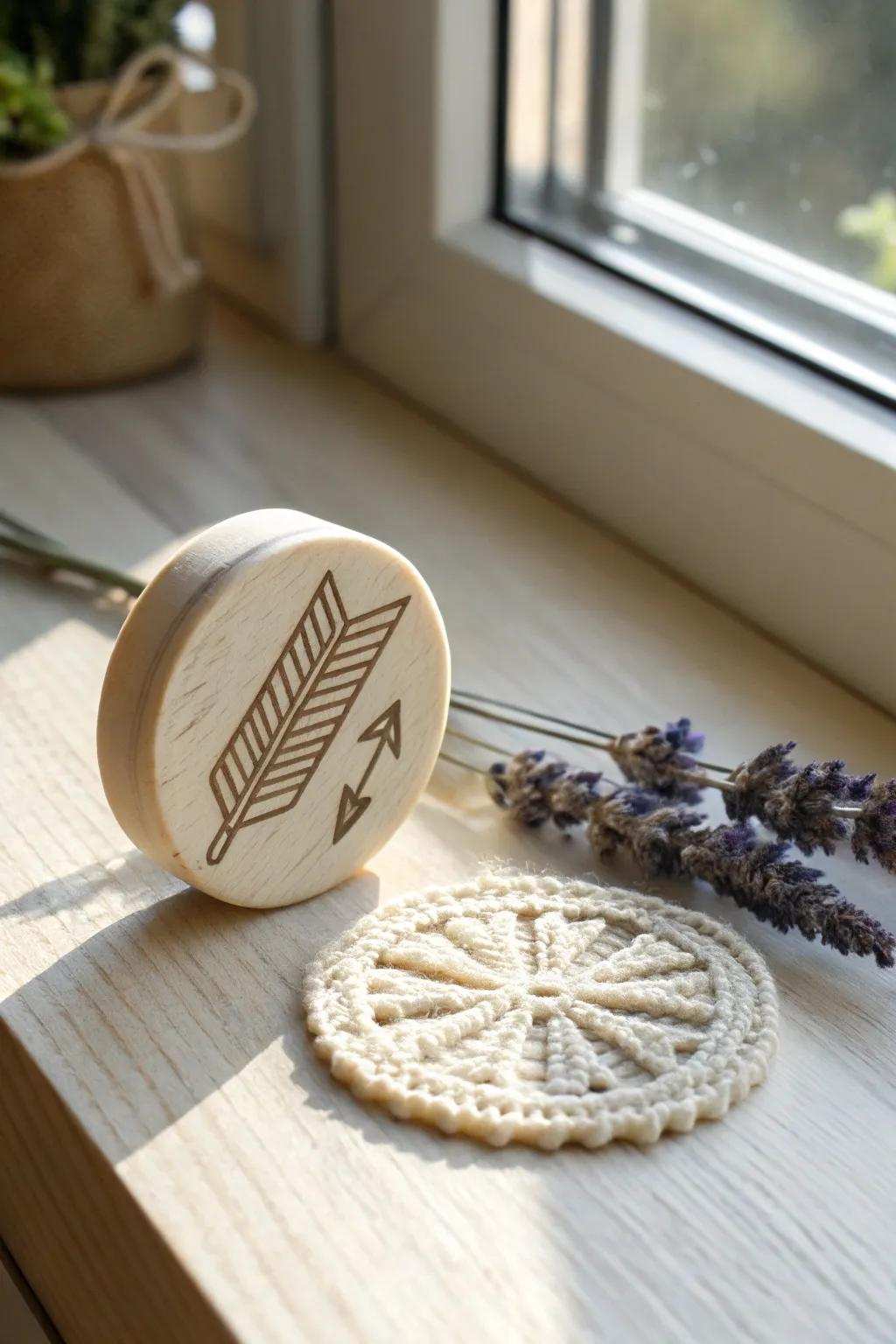 Embrace the charm of vintage through this beautifully made arrow imprint, ideal for your inventive projects.