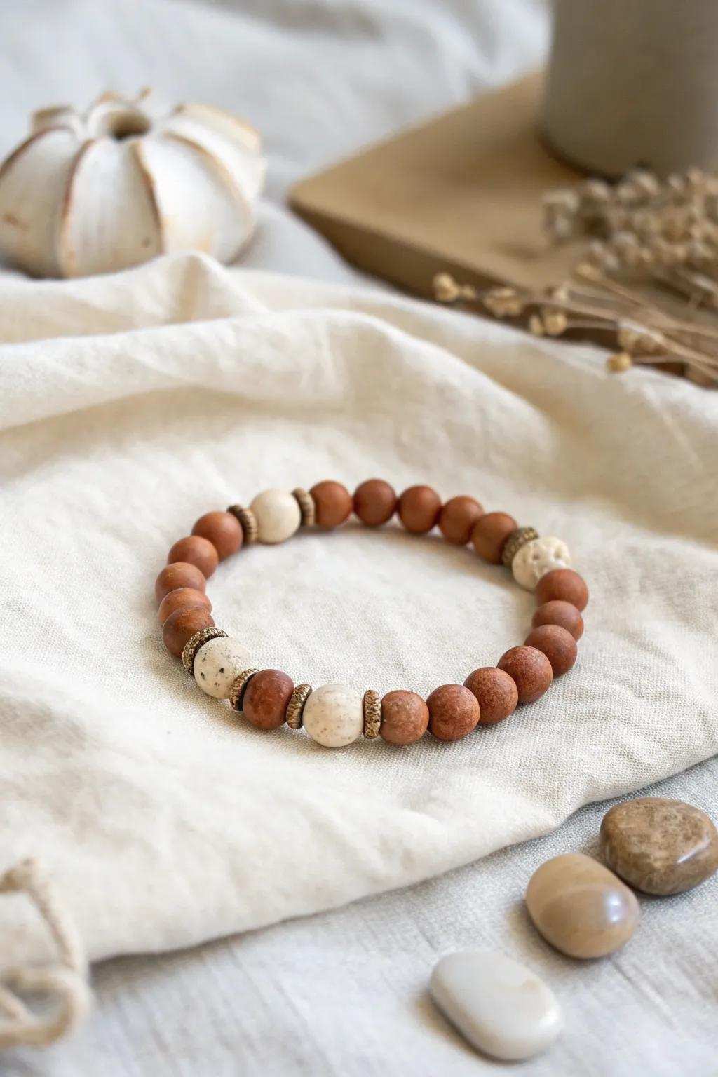 Embrace the Free-Spirit Happiness: Elevate your style with the natural charm of clay and wooden beads.