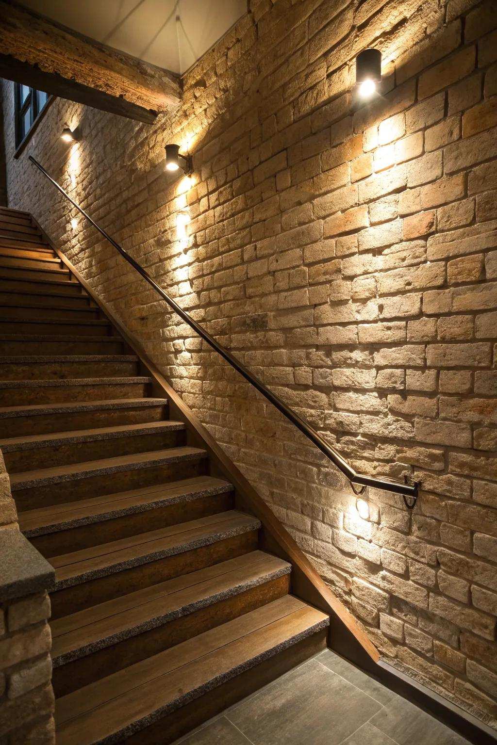 Emphasize textures using strategic focused lighting.