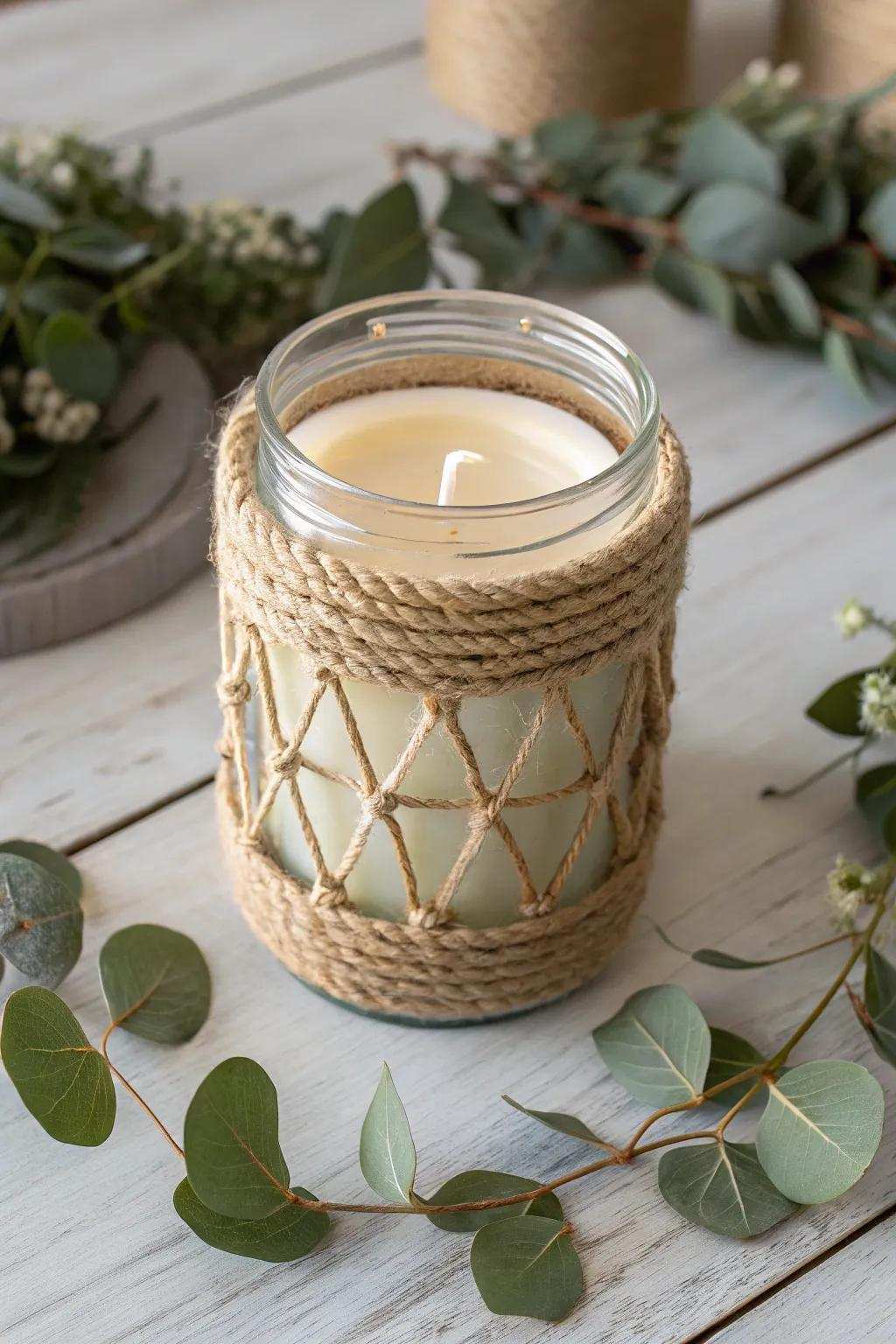 Encircle your realm in warmth with minimalist stranded elegance.