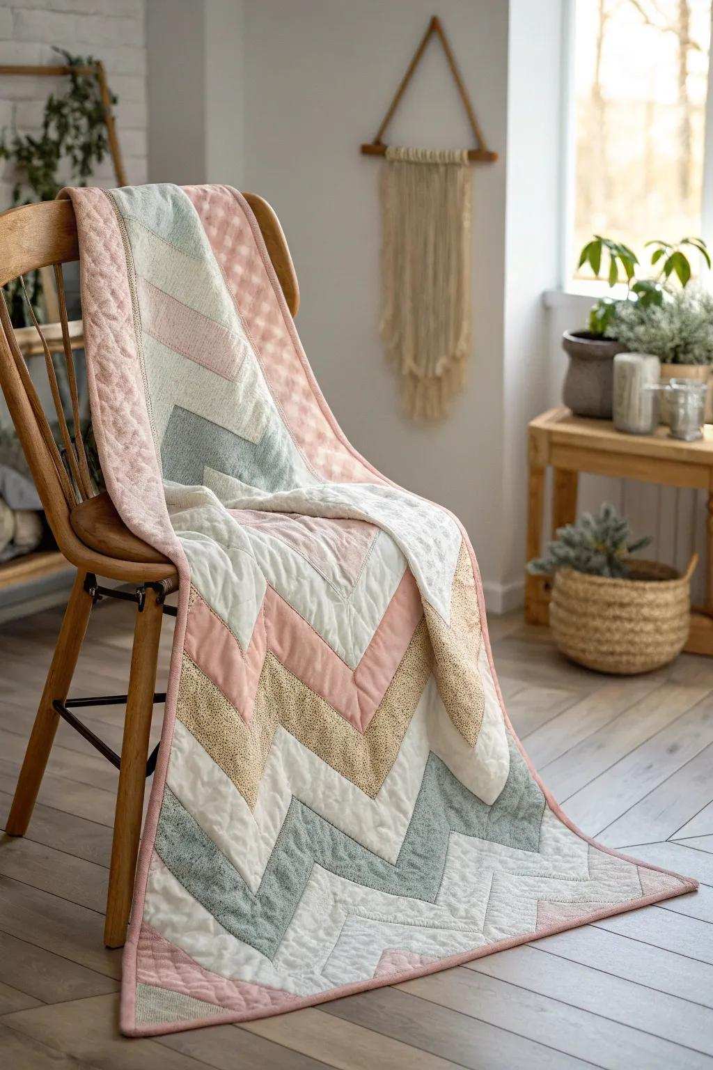 Enhance your area through the effortless elegance of an Angular Stylish quilt—where contemporary meets rustic appeal.