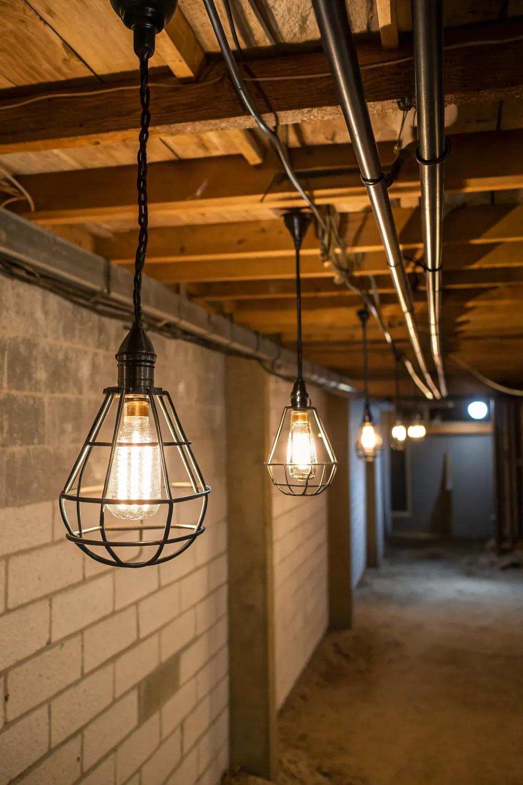 Enhance your area with stylish hanging lamps.