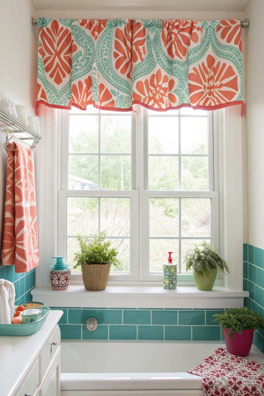 Enhance your bathroom's decoration with elegant window toppers.