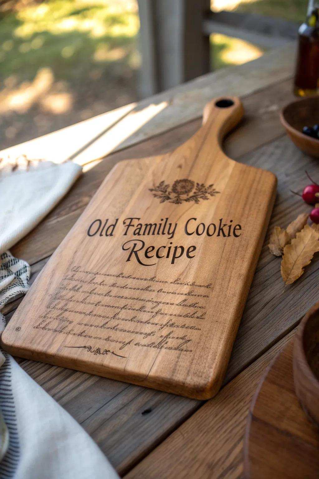 Enhance your cooking area using a hint of nostalgia—customized cutting boards that share a story.