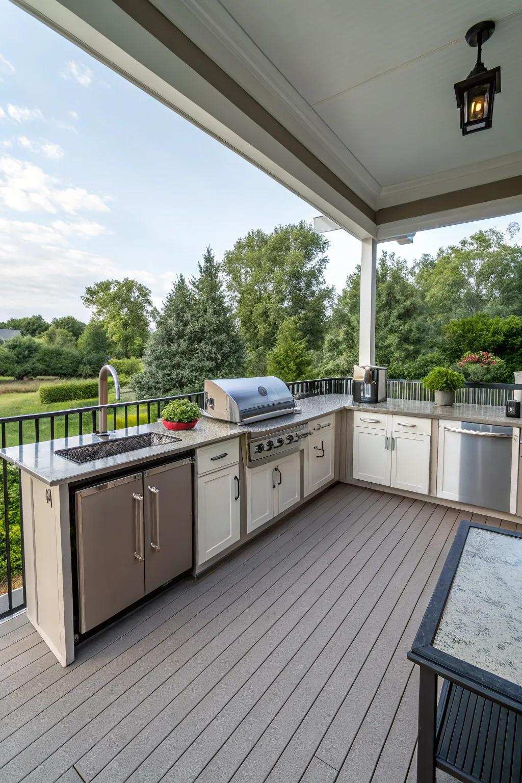 Enhance your deck with an exterior galley.