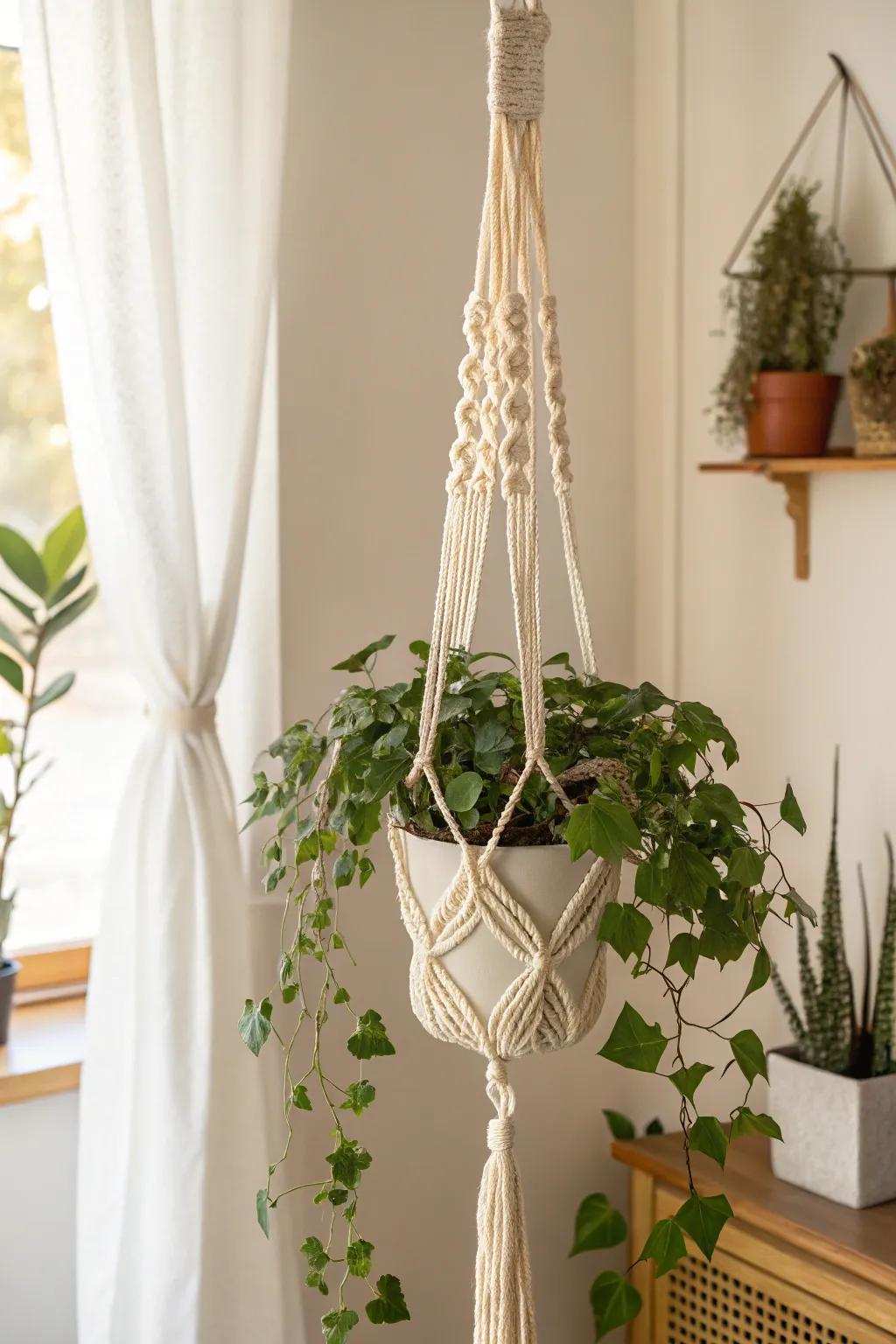 Enhance your flora using the enduring charm of interlaced vegetation suspensions. Embrace simplicity and flair.